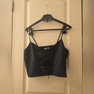 Abercrombie and fitch crop top large black